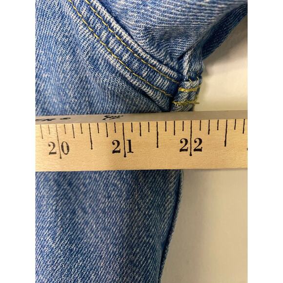 Women Vintage Lee Dungarees Lined Button Up Jean Jacket Med Chore Coat Country - Picture 14 of 16